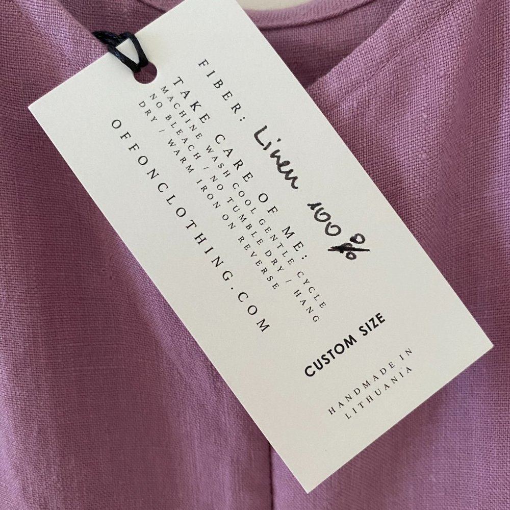 Lilac OffOn Linen Extra Small Dress - Picture 5 of 6